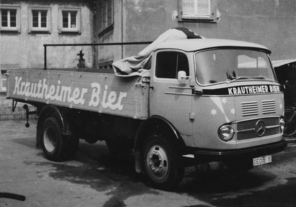 Krautheimer Brauerei LKW der Marke Mercedes aus dem Jahr 1965.