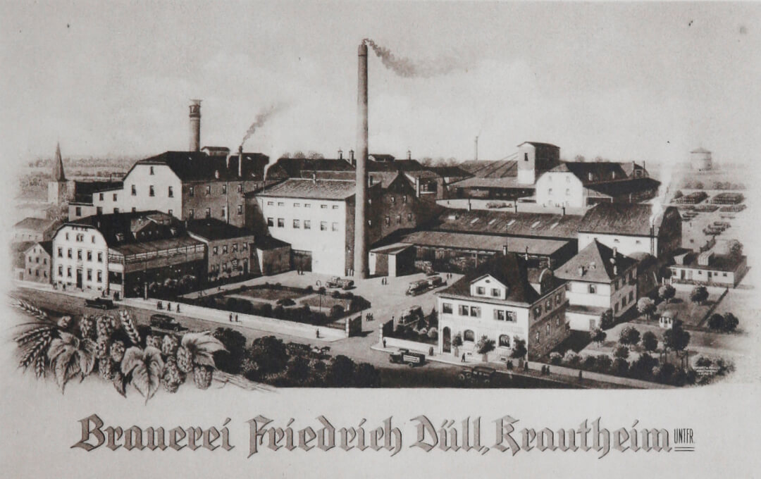 Blick in die Brauereigeschichte. Eine alte Darstellung der Brauerei Friedrich Düll in Krautheim