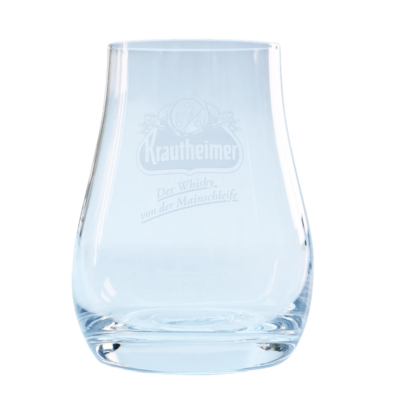 Krautheimer Whiskyglas mit Logo und Schriftzug. Perfekt für den Genuß der Krautheimer Whiskyspezialitäten.